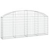 vidaXL Klenut&yacute; gabionov&yacute; ko&scaron; 200 x 30 x 80/100 cm pozinkovan&eacute; železo