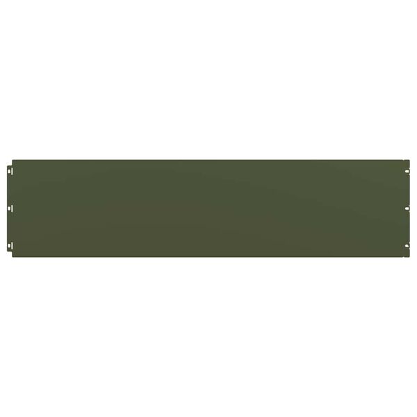 vidaXL Travní lemy 10 ks olivová 25x103 cm ocel válcovaná za studena