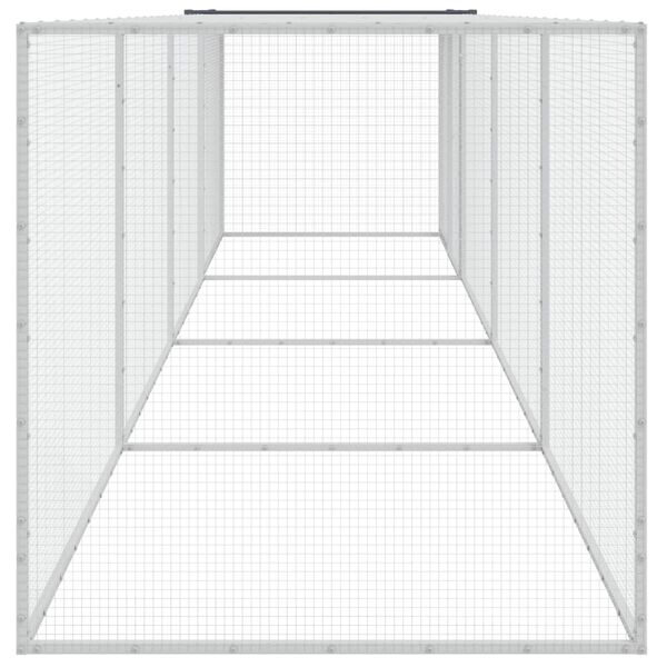 vidaXL Klec pro kuřata se střechou antracitov&aacute; 403 x 98 x 90 cm ocel