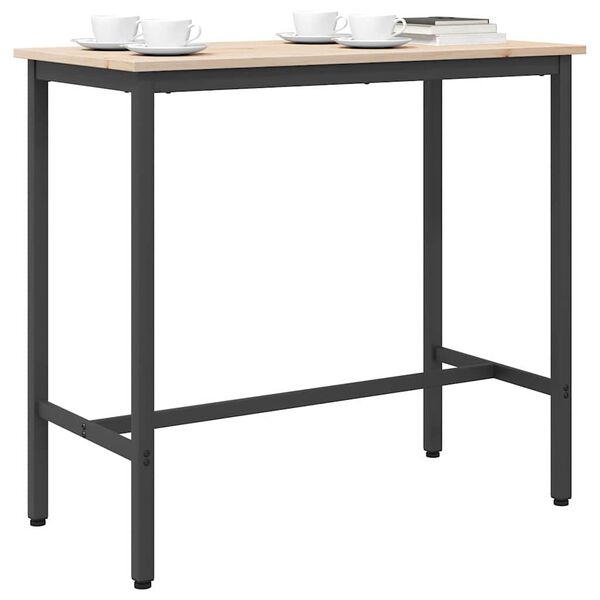 vidaXL stůl Př&iacute;rodn&iacute; 100 x 50 x 91 cm Inžen&yacute;rsk&eacute; dřevo a ocel