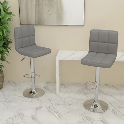 vidaXL Barové židle 2 ks světle šedé textil
