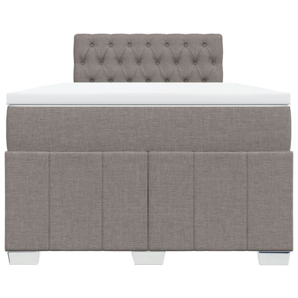 vidaXL Box spring postel s matrac&iacute; taupe 120x190 cm textil