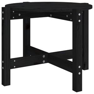 vidaXL Konferenčn&iacute; stolek čern&yacute; &Oslash; 62,5 x 45 cm masivn&iacute; borov&eacute; dřevo
