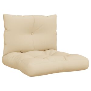 vidaXL Podu&scaron;ky na palety 2 ks b&eacute;žov&eacute; textil