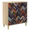 vidaXL Serv&iacute;rovac&iacute; skř&iacute;ň OMMEN Sonoma 69 x 33 x 75 cm Kompozitn&iacute; dřevo