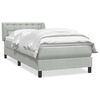 vidaXL Box Spring Postel s matrac&iacute; Světle &scaron;ed&aacute; 90x220 cm Samet