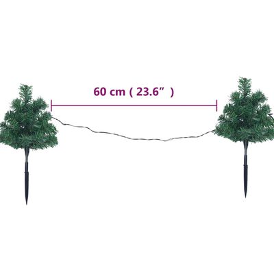 vidaXL Vánoční stromky k cestě 6 ks vícebarevné LED diody 45 cm PVC