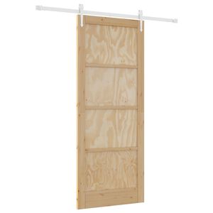 vidaXL Posuvn&eacute; dveře ORKDAL 86 x 211 cm Masivn&iacute; borovicov&eacute; dřevo