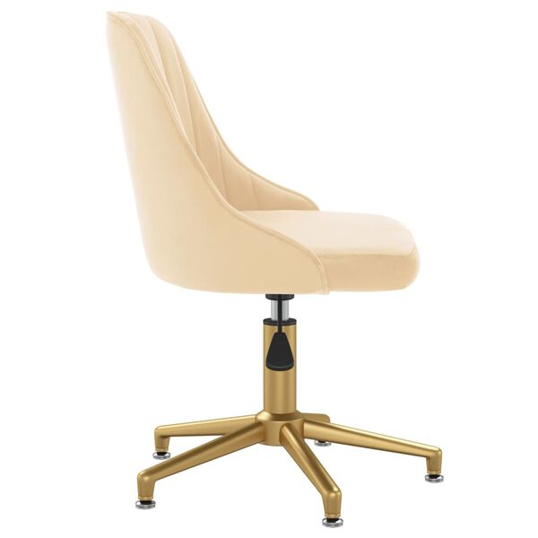 vidaXL Otočn&aacute; j&iacute;deln&iacute; židle kr&eacute;mov&aacute; samet