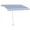vidaXL Electric Awning 2,5 x 2 m oranžov&eacute;, čern&eacute; a žlut&eacute; pruhy