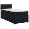 vidaXL Postel boxspring s matrac&iacute; s čelo Čern&aacute; 80 x 200 cm Textil