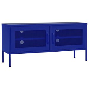 vidaXL TV skř&iacute;ňka n&aacute;mořnicky modr&aacute; 105 x 35 x 50 cm ocel