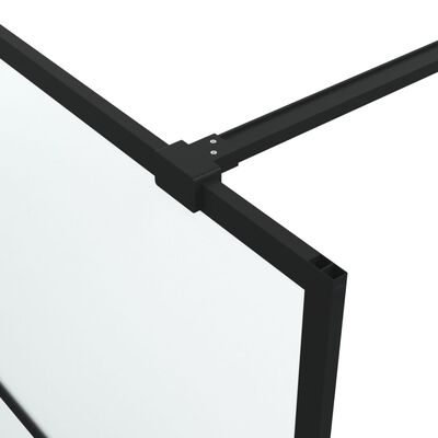 vidaXL Sprchová zástěna walk-in černá 80 x 195 cm mléčné ESG sklo