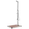 vidaXL Zahradn&iacute; sprcha s hnědou z&aacute;kladnou 225 cm nerezov&aacute; ocel