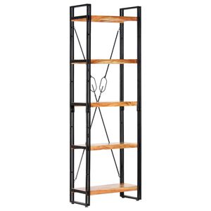 vidaXL Knihovna s 5 policemi 60 x 30 x 180 cm masivn&iacute; ak&aacute;ciov&eacute; dřevo