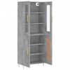 vidaXL Skř&iacute;ň highboard betonově &scaron;ed&aacute; 69,5x34x180 cm kompozitn&iacute; dřevo