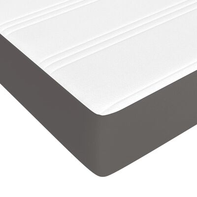 vidaXL Taštičková matrace šedá 90 x 190 x 20 cm umělá kůže