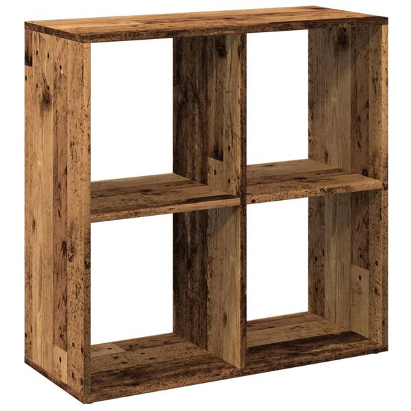 vidaXL Knihovna/dělící stěna old wood 69,5x29x69,5 cm kompozitní dřevo