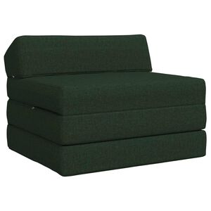 vidaXL Skl&aacute;dac&iacute; pohovka postel Tmavě zelen&aacute; 200 x 70 x 10 cm Textil