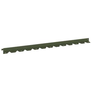 vidaXL Okraj tr&aacute;vn&iacute;ku 10 ks 102 x 4 x 4 cm Ocel Olivově zelen&aacute;