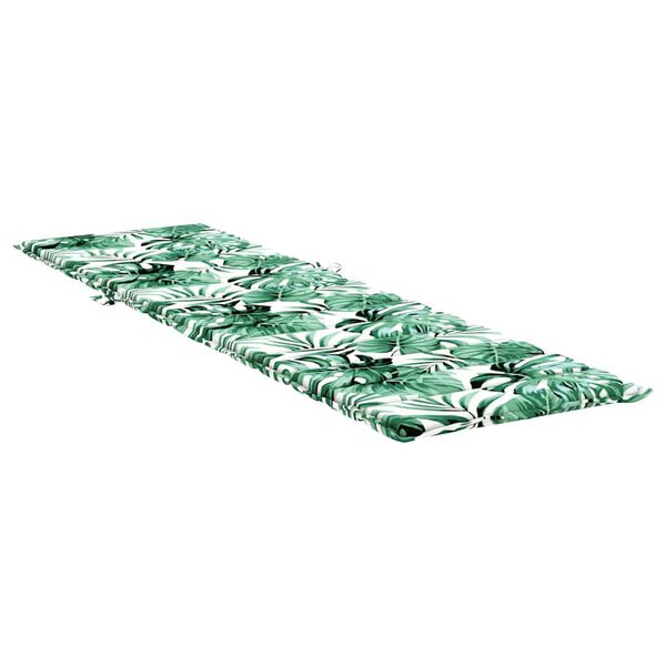 vidaXL Polštář na sluneční lehátko Květinový Zelená 200 x 70 x 4 cm