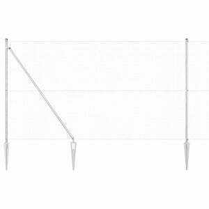 vidaXL Plotov&yacute; sloupek. Stř&iacute;brn&aacute;