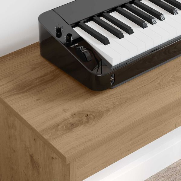 vidaXL Stojan na kl&aacute;vesy Artisanov&yacute; dub 100 x 32 x 64 cm