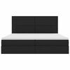vidaXL Postel s &uacute;ložn&yacute;m prostorem a LED osvětlen&iacute;m Čern&aacute; 200 x 200 cm