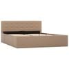 vidaXL R&aacute;m postele s &uacute;ložn&yacute;m prostorem cappuccino uměl&aacute; kůže 140x200cm