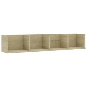 vidaXL N&aacute;stěnn&aacute; police na CD dub sonoma 100x18x18 cm kompozitn&iacute; dřevo
