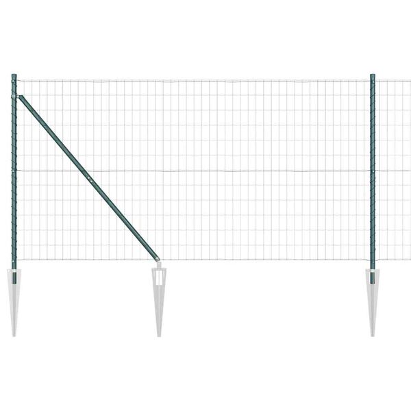 vidaXL Plot s sloupkem Zelen&aacute; 1,2 x 10 m Ocel a PVC