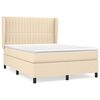 vidaXL Box spring postel s matrac&iacute; kr&eacute;mov&aacute; 140x190 cm textil