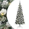 vidaXL Uměl&yacute; Skl&aacute;dac&iacute; V&aacute;nočn&iacute; Strom 300 LED Zelen&aacute; a b&iacute;l&aacute; 180 cm