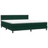 vidaXL Box spring postel s matrac&iacute; tmavě zelen&aacute; 180x220 cm samet