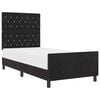 vidaXL Postel s boxspringem s čelo Čern&aacute; 100 x 200 cm samet