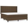 vidaXL Box spring postel s matrac&iacute; tmavě hněd&aacute; 180x200 cm textil