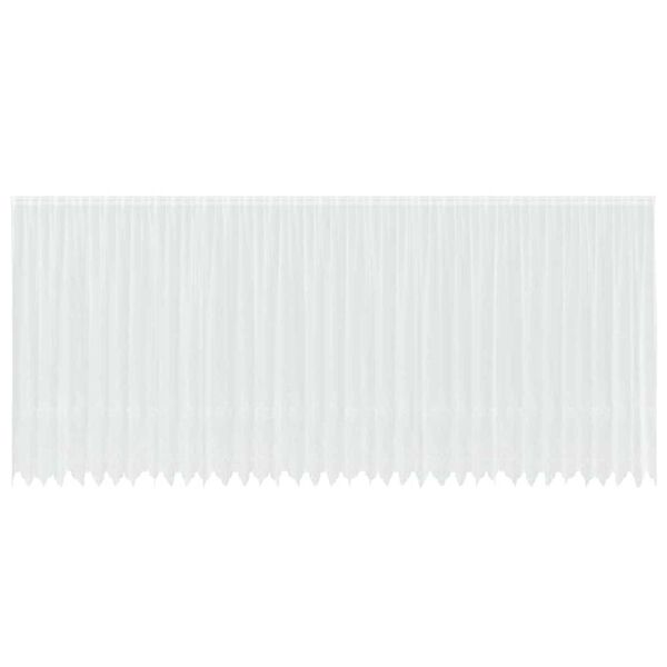 vidaXL Čipkov&yacute; Z&aacute;věs se z&aacute;clonami B&iacute;l&aacute; 220 x 900 cm Polyester