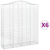 vidaXL Klenut&eacute; gabionov&eacute; ko&scaron;e 6 ks 200x50x220/240cm pozinkovan&eacute; železo
