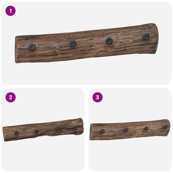 vidaXL Vě&scaron;&aacute;k Hněd&aacute; 50 x 8 x 12 cm Masivn&iacute; obnovovan&eacute; dřevo