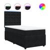vidaXL Box spring postel s matrac&iacute; čern&aacute; 90x190 cm samet