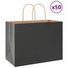 vidaXL Pap&iacute;rov&eacute; ta&scaron;ky 50 ks s uchy čern&eacute; 32x17x25 cm