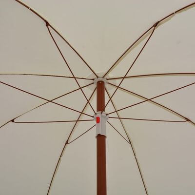 vidaXL Slunečník s ocelovou tyčí 180 cm pískový