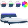 vidaXL R&aacute;m postele s LED bez matrace Modr&aacute; 200x200 cm L&aacute;tka