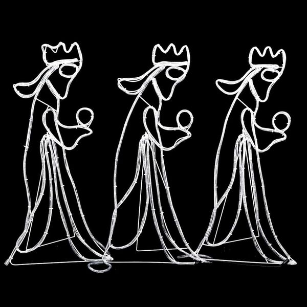 vidaXL V&aacute;nočn&iacute; siluety tř&iacute; kr&aacute;lů s 504 LED 99,5 x 45,5 cm