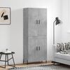 vidaXL Skř&iacute;ň highboard betonově &scaron;ed&aacute; 69,5x34x180 cm kompozitn&iacute; dřevo
