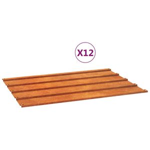 vidaXL Stře&scaron;n&iacute; panely 12 ks rezav&eacute; 60 x 44 cm cortenov&aacute; ocel