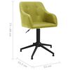 vidaXL Otočn&eacute; j&iacute;deln&iacute; židle 2 ks zelen&eacute; textil