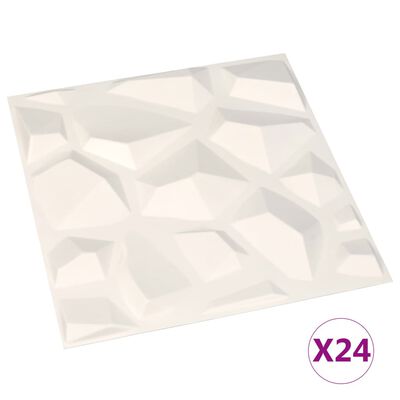 vidaXL 24 ks Nástěnné panely 3D 0,5 x 0,5 m 6 m²