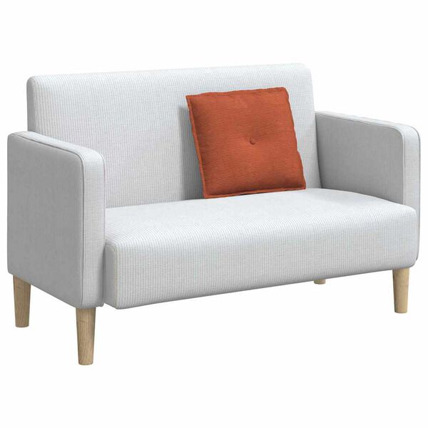 vidaXL Polštář na záda Červená oranžová 50 x 45 cm Žebrovaná látka