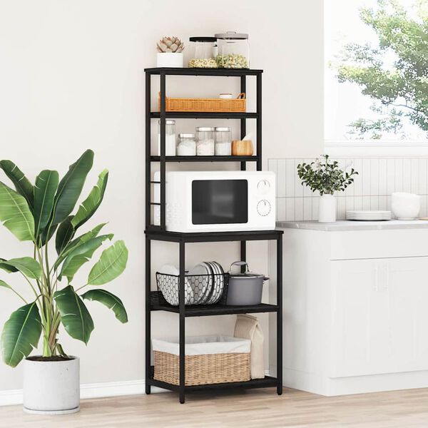 vidaXL Kuchyňsk&aacute; polička Čern&yacute; dub 60 x 40 x 168 cm kompozitn&iacute; dřevo